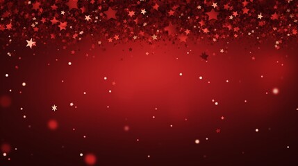 red valentine's day  background with small golden star generated by AI tool