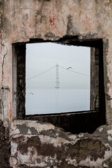 Osman Gazi Bridge (Izmit Bay Bridge). Izmit, Kocaeli, Turkey. Construction of a new road bridge continues across the Marmara Sea.