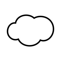Toy cloud icon vector. Baby clouds illustration sign. Cloud symbol or logo.