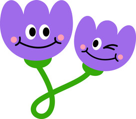Flower Cartoon Cute Vector Art