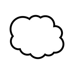 Toy cloud icon vector. Baby clouds illustration sign. Cloud symbol or logo.