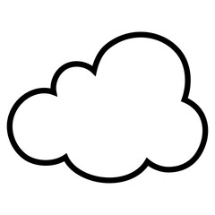 Toy cloud icon vector. Baby clouds illustration sign. Cloud symbol or logo.