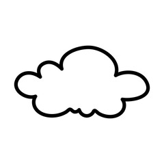 Toy cloud icon vector. Baby clouds illustration sign. Cloud symbol or logo.