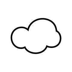Toy cloud icon vector. Baby clouds illustration sign. Cloud symbol or logo.
