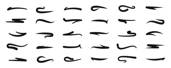 Underlines collection. Vector marker stroke lines. Hand drawn underline strokes. - obrazy, fototapety, plakaty