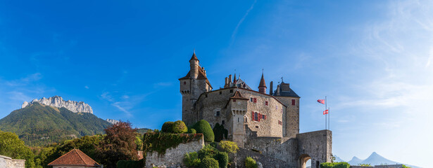 Castle of Menthon-Saint-Bernard, in Haute Savoie, France - 691404610