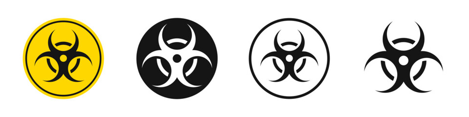Biohazard sign. Radiation sign. Biohazard sign. Toxic sign. Danger signs. - obrazy, fototapety, plakaty
