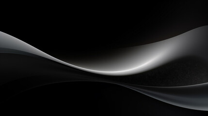 Fototapeta premium Grey and black wave glowing abstract background. PowerPoint and webpage landing page background.