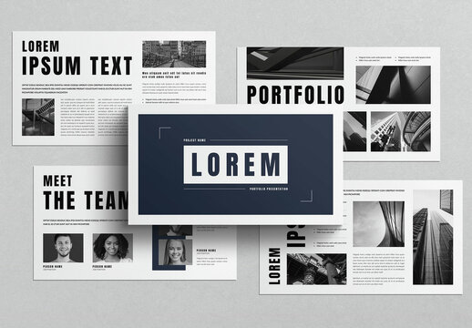 Portfolio Presentation Template Design Layout