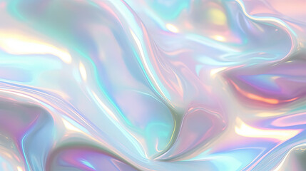 Abstract trendy holographic background. Real texture in pale violet, pink and mint colors with scratches and irregularities