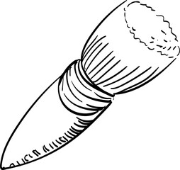 makeup brush handdrawn illustration