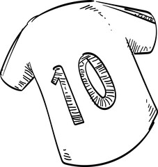 soccer jersey handdrawn illustration