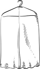 clothesline handdrawn illustration
