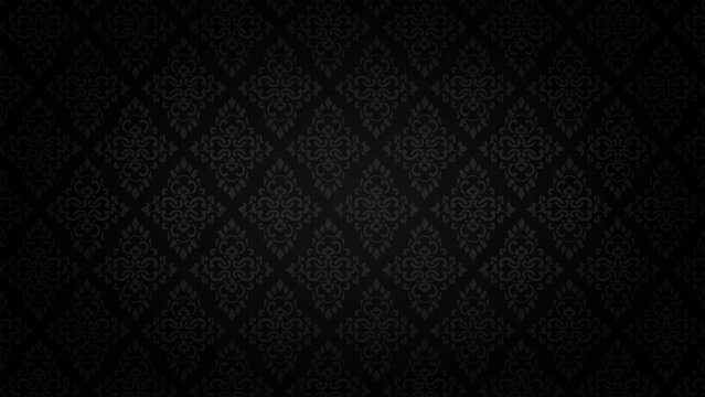 Background pattern dark black flower 4K 60FPS