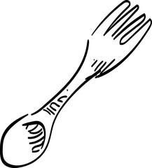 cutlery handdrawn illustration