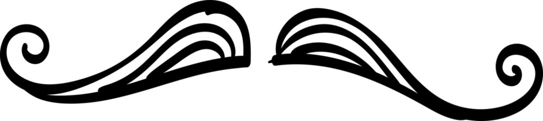 mustache handdrawn illustration