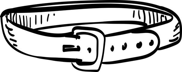 pet necklace handdrawn illustration