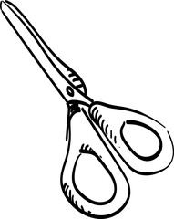 scissors handdrawn illustration