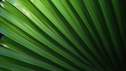 palm leaf background, Close up palm leaf shape detail with dark background