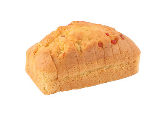 Sliced pound cake isolated on transparent background	