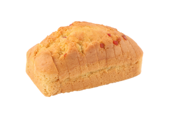 Sliced pound cake isolated on transparent background	