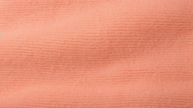 Soft cashmere and mohair Peach Fuzz Textured Fabric Close-up. Wool Close-up image of peach-colored fluffy fabric, texture and softness backgrounds or design.