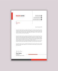 professional and clean modern business style letterhead template design