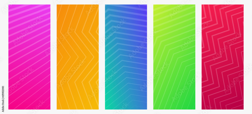 Poster modern colorful gradient background with lines