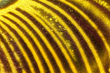 Colorful abstract brush strip drawing on the walls of the city. Striped pattern for wallpaper design. Beautiful bright colorful street art graffiti background.