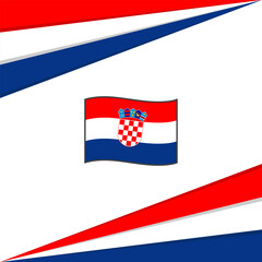 Croatia Flag Abstract Background Design Template. Croatia Independence Day Banner Social Media Post. Croatia Design
