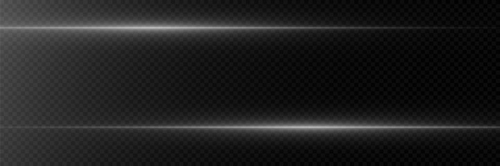 Horizontal highlights. Laser beams of light. Beautiful light flashes. Speed ​​motion special effects, sparkling background.