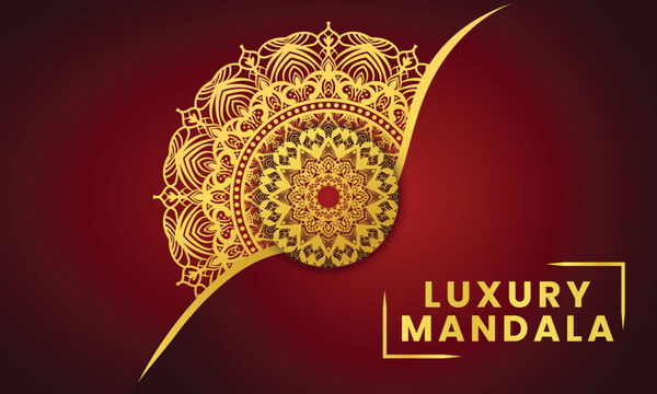Mandala ornament luxury background illustration vector, Luxury ornamental mandala design background vector.