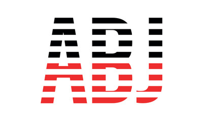 ABJ three initial letter iconic line negative space minimal logo design vector template. monogram, abstract, wordmark, business, typography, minimalist, brand, company, flat, modern, unique, simple