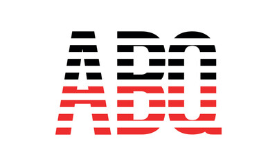 ABQ three initial letter iconic line negative space minimal logo design vector template. monogram, abstract, wordmark, business, typography, minimalist, brand, company, flat, modern, unique, simple