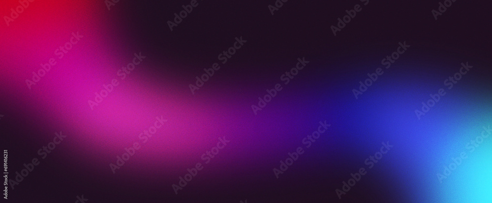 Poster abstract purple background with rays on a dark background noise effect, graininess. retro style bann