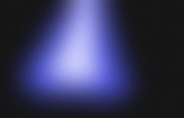 Blue gradient background grainy luminous blue light on a dark background noise effect, graininess. Retro style banner design