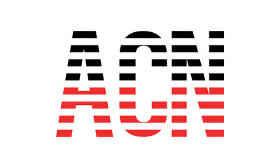 ACN three initial letter iconic line negative space minimal logo design vector template. monogram, abstract, wordmark, business, typography, minimalist, brand, company, flat, modern, unique, simple