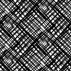 Grunge Scales seamless pattern with hand drawn Scales. Ornament for printing on fabric, cover and packaging. Simple black and white vector ornament isolated on white background