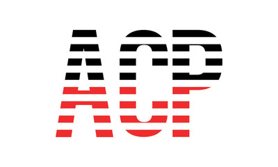 ACP three initial letter iconic line negative space minimal logo design vector template. monogram, abstract, wordmark, business, typography, minimalist, brand, company, flat, modern, unique, simple