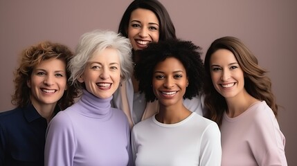 Happy multi generational women. International Women Day.