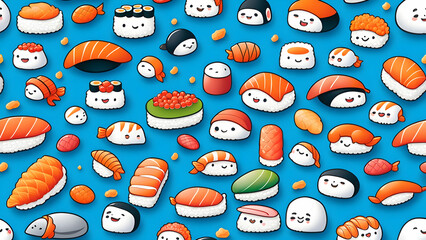 sushi pattern background