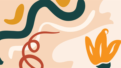 Color splash abstract shape pattern with randomly background suitable for banner, poster, flyer, social media post or stories, template, cover, etc. Modern organic shapes.