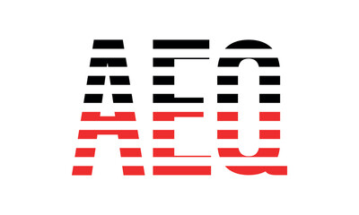 AEQ three initial letter iconic line negative space minimal logo design vector template. monogram, abstract, wordmark, business, typography, minimalist, brand, company, flat, modern, unique, simple