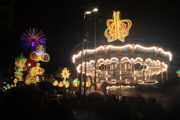 Christmas lights in Vigo during Christmas 2023
