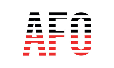 AFO three initial letter iconic line negative space minimal logo design vector template. monogram, abstract, wordmark, business, typography, minimalist, brand, company, flat, modern, unique, simple