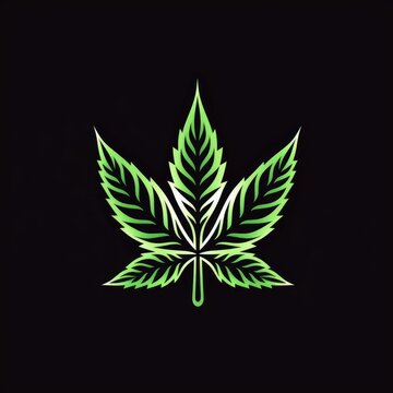 Marijuana leaf symbol graphic design illustration