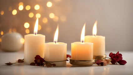 Fototapeta na wymiar christmas candles 