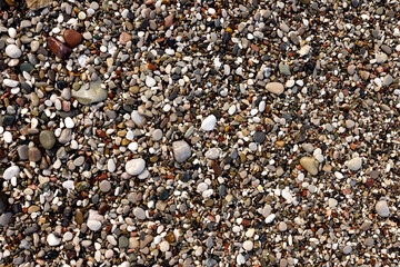 Colorful pebbles on the sea beach in Montenegro. Wallpaper