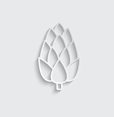 Artichoke icon vector logo  food sign