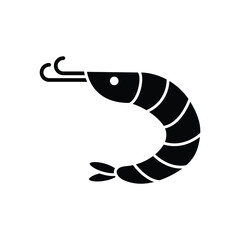 Shrimp icon logo vector sea food icon 